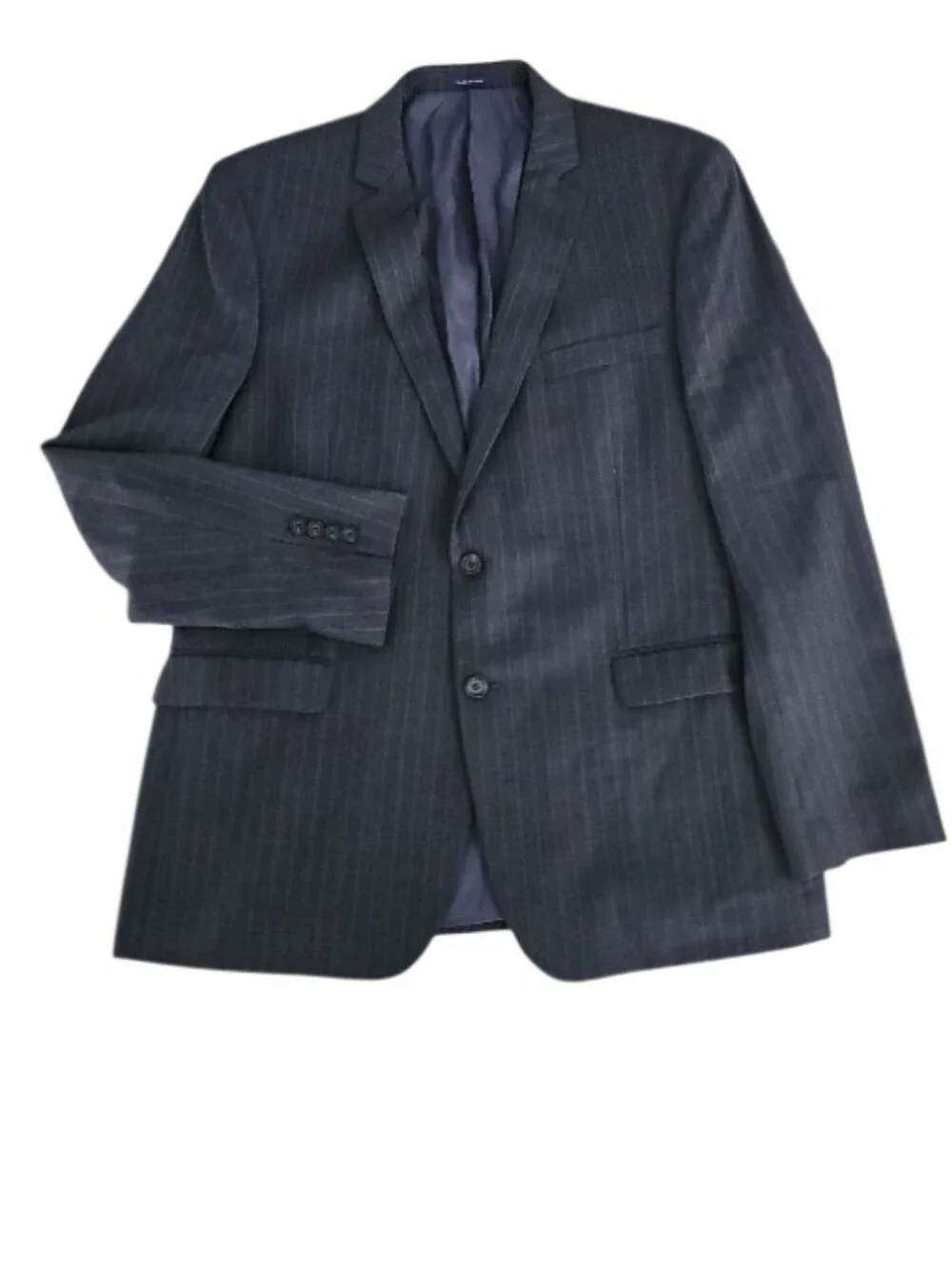 Ralph Ralph Lauren 100% Wool Pinstripe Blazer Men 46 Gray Career Suit Jacket